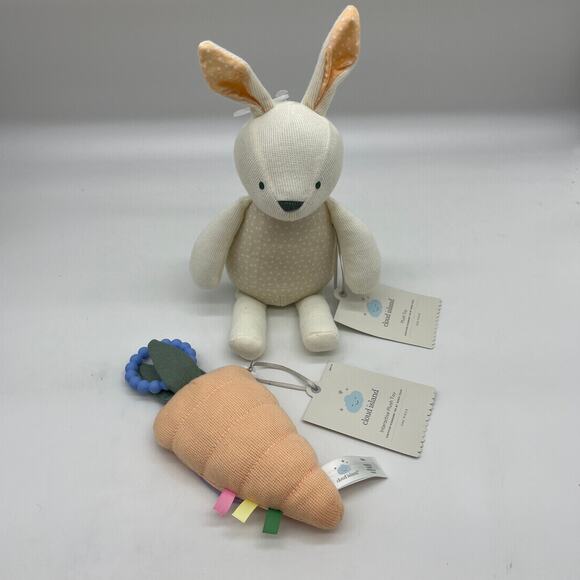 Plush Toy Bunny Stuffed Animal and Carrot Interactive Infant Toy - Cloud Island - Picture 2 of 8